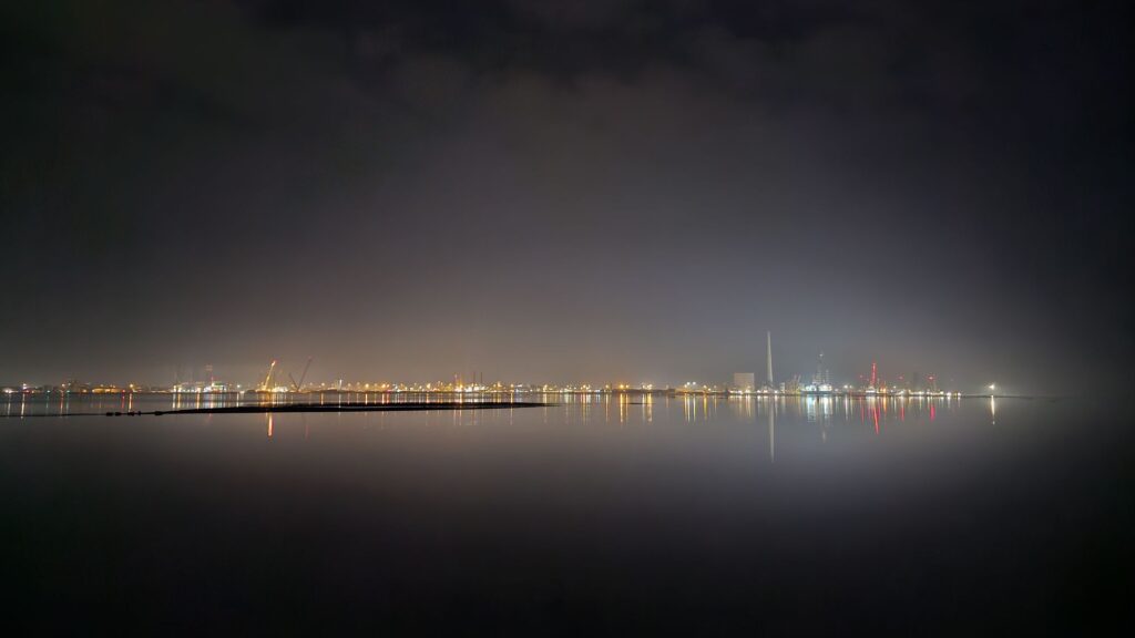 <p>Esbjerg by night</p>
